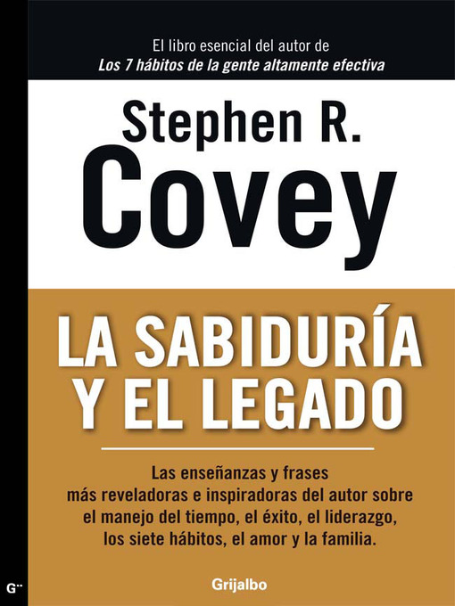 Detalles del título La sabiduría y el legado de Stephen Covey - Lista de espera